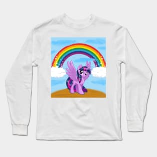 little pony with a rainbow Long Sleeve T-Shirt